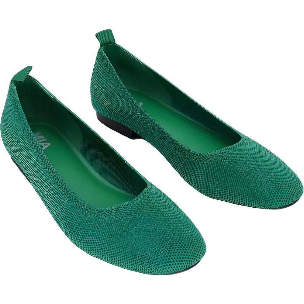 MIA Emerald Green Knit Ballet Flats - Picture 4 of 6